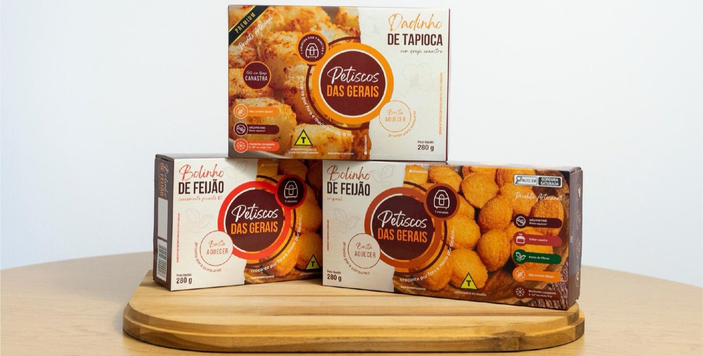 Petiscos das Gerais na prateleira